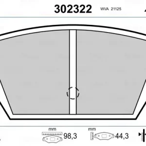 Oferta limitowana Zestaw klocków hamulcowych, hamulce tarczowe VALEO 302322