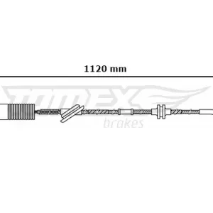 Łatwy zwrot Styk ostrzegawczy, zużycie okładzin hamulcowych TOMEX BRAKES TX 30-40