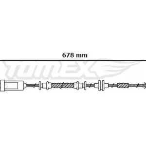 Okazja Styk ostrzegawczy, zużycie okładzin hamulcowych TOMEX BRAKES TX 30-48