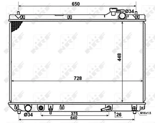 Chłodnica silnika NRF 58378 1640020200 Oferta